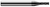 2 FL - 0.0930" (3/32) Cutter DIA x 0.0100" Radius x 0.2790" LOC - Amorphous Diamond Coated Â– HARVEY TOOL Â– SKU HARTO1-45293-C4