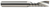 1 FL - 0.0200" (.5 mm) Cutter DIA x 0.0600" LOC