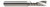 1 FL - 0.0394" (1 mm) Cutter DIA x 0.1170" LOC