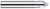 0.1875" (3/16) Shank DIA x 20° per side - 2 FL - TiB2 Coated
