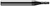 4 FL - 0.0050" Cutter DIA x 0.0150" (1/64) LOC - Amorphous Diamond Coated Â– HARVEY TOOL Â– SKU HARTO1-74305-C4