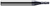 4 FL - 0.0980" (2.5 mm) Cutter DIA x 0.2940" LOC - AlTiN Coated Â– HARVEY TOOL Â– SKU HARTO1-74398-C3