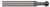 0.0312" (1/32) Cutter DIA x 0.1250" (1/8) Neck Length x 270° Wrap Angle - 4 FL - AlTiN Nano Coated