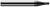 4 FL - 0.5000" (1/2) Cutter DIA x 1.0000" (1) LOC - Amorphous Diamond Coated Â– HARVEY TOOL Â– SKU HARTO1-74632-C4