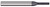 7 FL - 3.000 mm Cutter DIA x 0.200 mm Radius x 9.000 mm LOC  - AlTiN Nano Coated