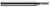 4 FL - 0.1870" (3/16) Cutter DIA x 0.0300" Corner Chamfer x 0.5700" LOC Â– HARVEY TOOL Â– SKU HARTO1-751112