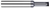 M4 - 3.000 mm Cutter DIA x 18.000 mm Reach  - 4 FL - AlTiN Coated
