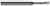 3 FL - 0.0620" (1/16) Cutter DIA x 0.0100" Radius x 0.0930" (3/32) LOC x 0.3750" (3/8) Reach