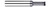 M2.5 - 1.900 mm Cutter DIA x 5.800 mm Reach  - 3 FL - AlTiN Nano Coated