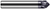 0.5000" (1/2) Shank DIA x 45° per side - 5 Helical FL - AlTiN Coated