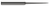 4 FL - 0.0930" (3/32) Cutter DIA x 0.1400" (9/64) LOC x 2° 1.0000" (1) Taper Reach