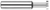 0.1180" (3 mm) Cutter DIA x 0.0470" (3/64) Width x 0.1870" (3/16) Neck Length - Standard Slotting - 4 FL