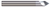 0.1250" (1/8) Shank DIA x 0.0100" Flat x 30° included  - 1 FL - TiB2 Coated