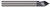 0.2500" (1/4) Shank DIA x 0.0100" Flat x 30° included  - 1 FL