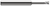 4 FL - 0.1250" (1/8) Cutter DIA x 0.0100" Radius x 0.1870" (3/16) LOC x 0.6250" (5/8) Reach