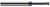 4 FL - 0.1870" (3/16) Cutter DIA x 0.0100" Radius x 0.2850" LOC x 1.0000" (1) Reach