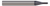 6 FL - 0.0390" (1 mm) Cutter DIA x 0.0590" LOC  - AlTiN Nano Coated