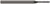 4 FL - 0.0470" (3/64) Cutter DIA x 0.1870" (3/16) LOC