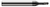 3 FL - 0.0620" (1/16) Cutter DIA x 0.0930" (3/32) LOC x 0.2500" (1/4) Reach - Amorphous Diamond Coated Â– HARVEY TOOL Â– SKU HARTO1-844462-C4
