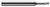 4 FL - 0.1180" (3 mm) Cutter DIA x 0.1770" LOC x 0.6250" (5/8) Reach