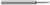 3 FL - 0.0390" (1 mm) Cutter DIA x 0.0590" LOC x 0.2810" (9/32) Reach
