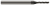 3 FL - 0.1250" (1/8) Cutter DIA x 0.5000" (1/2) LOC - Amorphous Diamond Coated Â– HARVEY TOOL Â– SKU HARTO1-888508-C4
