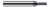5 FL - 0.0200" (.5 mm) Cutter DIA x 0.0050" Radius x 0.0300" LOC  - AlTiN Nano Coated