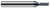 5 FL - 0.1406" (9/64) Cutter DIA x 0.0050" Radius x 0.2200" LOC  - AlTiN Nano Coated