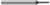 3 FL - 0.0200" (.5 mm) Cutter DIA x 0.0300" LOC x 0.1200" Reach - Amorphous Diamond Coated  HARVEY TOOL  SKU HARTO1-860620-C4