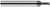 0.1875" (3/16) Head DIA x 0.0330" LOC x 0.3750" (3/8) Neck Length x 45° per side - 5 FL - AlTiN Coated