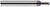 0.1875" (3/16) Head DIA x 0.0330" LOC x 0.3750" (3/8) Neck Length x 45° per side - 5 FL - AlTiN Coated