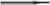 4 FL - 0.1250" (1/8) Cutter DIA x 0.0300" Radius x 0.6250" (5/8) LOC - Amorphous Diamond Coated Â– HARVEY TOOL Â– SKU HARTO1-950930-C4