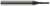 4 FL - 0.0200" (.5 mm) Cutter DIA x 0.0600" LOC x 0.1000" Reach - Amorphous Diamond Coated  HARVEY TOOL  SKU HARTO1-956820-C4