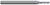 3.200 mm Drill DIA x 22.000 mm Flute Length - 3 FL - TiB2 Coated Â– HARVEY TOOL Â– SKU HARTO1-BAF1260-C8