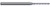 3.987 mm Drill DIA x 39.000 mm Flute Length - 3 FL - TiB2 Coated  HARVEY TOOL  SKU HARTO1-CBG1570-C8