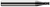 2 FL - 0.1000" Cutter DIA x 0.1500" LOC  - Amorphous Diamond Coated
