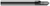 0.2500" (1/4) Shank DIA x 0.0050" Flat x 90° included  - 1 FL - Amorphous Diamond Coated