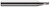 4 FL - 0.0620" (1/16) Cutter DIA x 0.0050" Corner Chamfer x 0.0930" (3/32) LOC