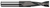 2 FL - 0.2500" (1/4) Cutter DIA x 1.0000" (1) LOC - Amorphous Diamond Coated Â– HARVEY TOOL Â– SKU HARTO1-874916-C4
