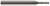 4 FL - 0.1562" (5/32) Cutter DIA x 0.0100" Radius x 0.4690" LOC x 0.7500" (3/4) Reach
