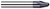 0.0100" Radius x 0.1520" LOC x 30Â° per side - 2 FL - AlTiN Nano Coated  HARVEY TOOL  SKU HARTO1-934552-C6