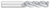 3 FL - 0.1250" (1/8) Cutter DIA x 0.0150" (1/64) Radius x 0.7500" (3/4) LOC  - Uncoated