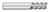 0.1250" (1/8) Cutter DIA x 0.5000" (1/2) Length of Cut Carbide Square End Mill, 3 Flutes, Uncoated  TITAN USA  SKU TITUS1-TC85013