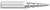 0.1250" (1/8) Cutter DIA x 0.5000" (1/2) Length of Cut Carbide Ball End Mill, 3 Flutes, Uncoated  TITAN USA  SKU TITUS1-TC85045