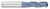 0.1250" (1/8) Cutter DIA x 0.7500" (3/4) Length of Cut Carbide Ball End Mill, 3 Flutes, AlTiN Coated