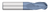 0.5000" (1/2) Cutter DIA x 1.0000" (1) Length of Cut Carbide Ball End Mill, 3 Flutes, AlTiN Coated