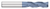 0.5000" (1/2) Cutter DIA x 0.0200" Radius x 1.0000" (1) Length of Cut Carbide Corner Radius End Mill, 3 Flutes, AlTiN Coated