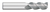 0.3750" (3/8) Cutter DIA x 0.0200" Radius x 1.0000" (1) Length of Cut Carbide Corner Radius End Mill, 3 Flutes, Uncoated