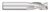 0.3750" (3/8) Cutter DIA x 0.0200" Radius x 1.0000" (1) Length of Cut Carbide Corner Radius End Mill, 3 Flutes, Uncoated