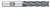 0.7500" (3/4) Cutter DIA x 0.0300" Radius x 2.2500" (2-1/4) Length of Cut Carbide Variable Index Corner Radius End Mill Chipbreaker, 4 Flutes, ALCRO-Max Coated  TITAN USA  SKU TITUS1-TC28197